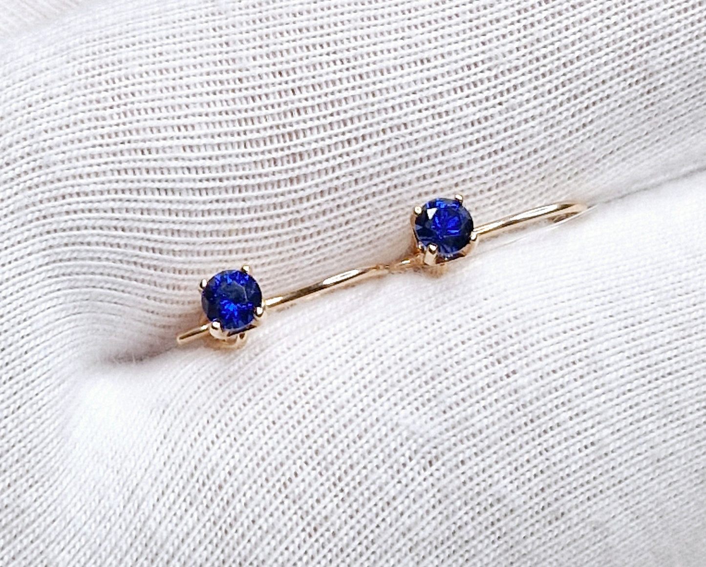 Kinder Ohrringe mit Zirkonia Russisches Rotgold 585 Art. Nr. T102026665-01