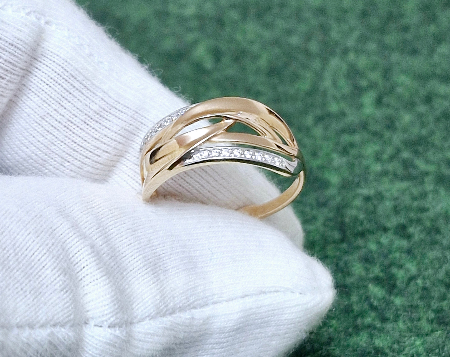 Ring mit Zirkonia Rotgold 585 Art. Nr. 018243