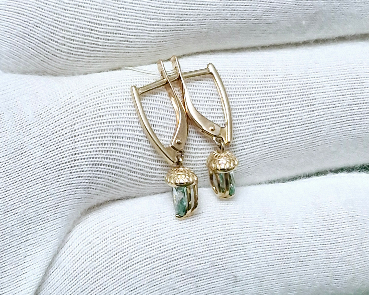 Ohrringe mit Swarovski Russisches Rotgold 585 Art. Nr. 81020367