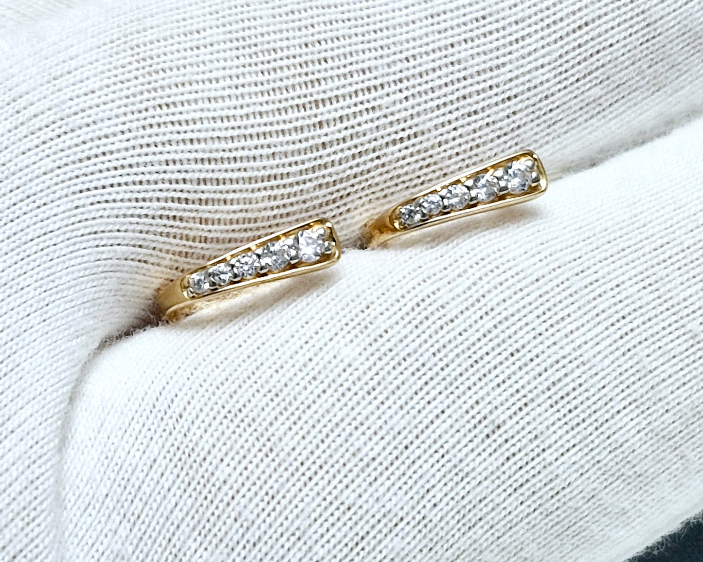 Kinder Ohrringe mit Zirkonia Russisches Rotgold 585 Art. Nr. 026484