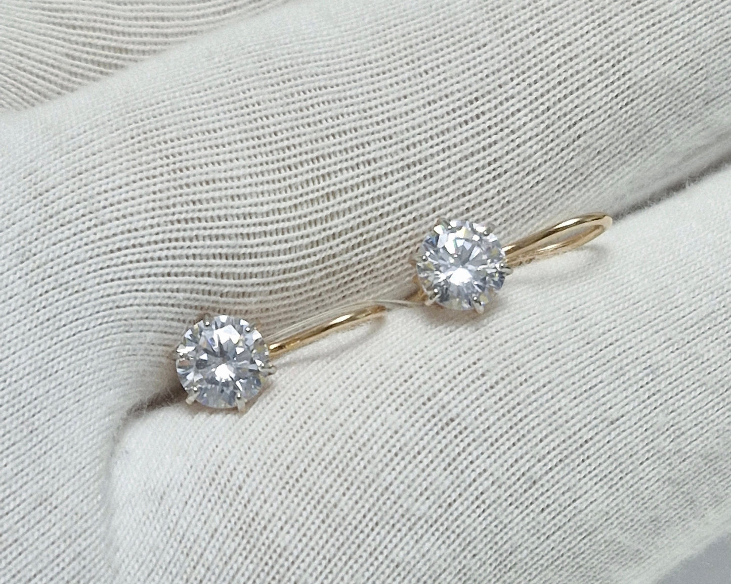 Kinder Ohrringe mit Zirkonia Rotgold 585 Art. Nr. 027379