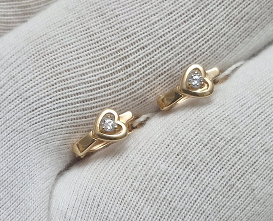 Kinder Ohrringe mit Zirkonia Rotgold 585 Art. Nr. T107027641