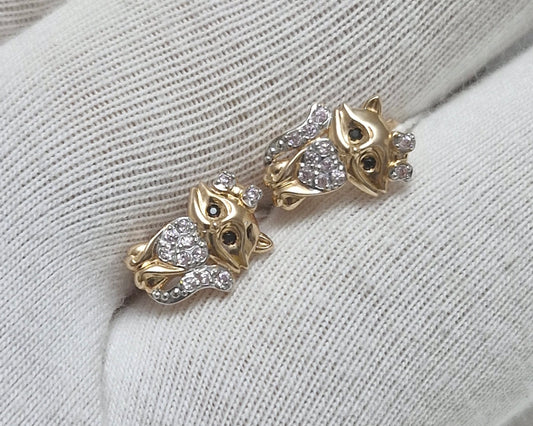 Kinder Ohrringe mit Zirkonia Rotgold 585 Art. Nr. T147029954