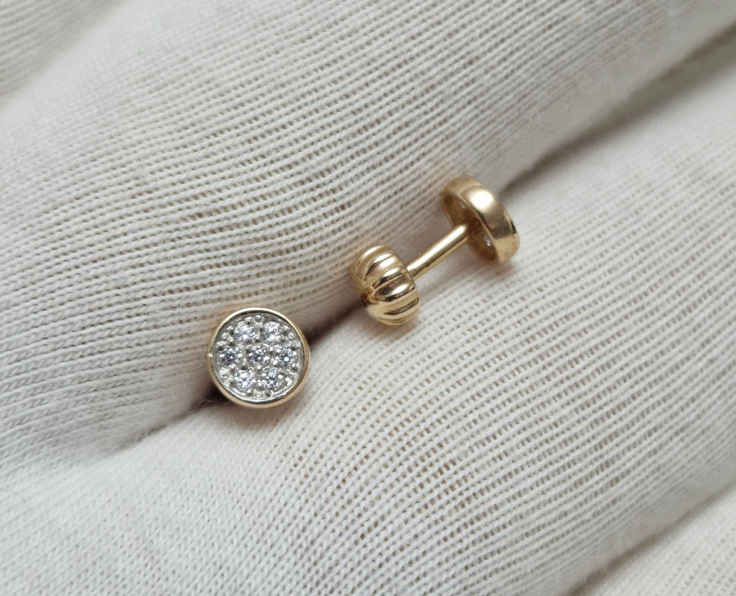 Ohrstecker mit Zirkonia Russisches Rotgold 585 Art. Nr. 028894