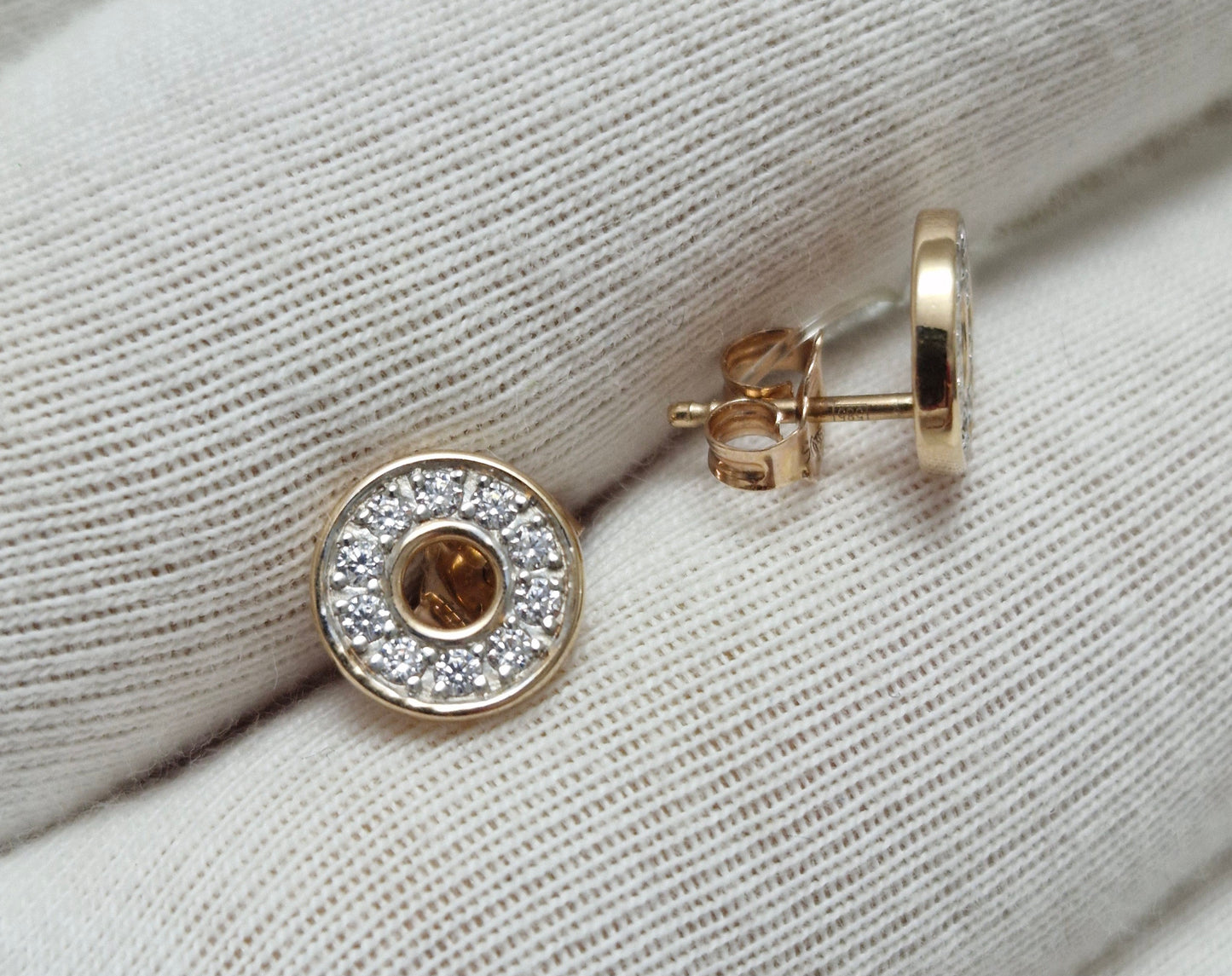 Ohrstecker mit Zirkonia Russisches Rotgold 585 Art. Nr. 029341