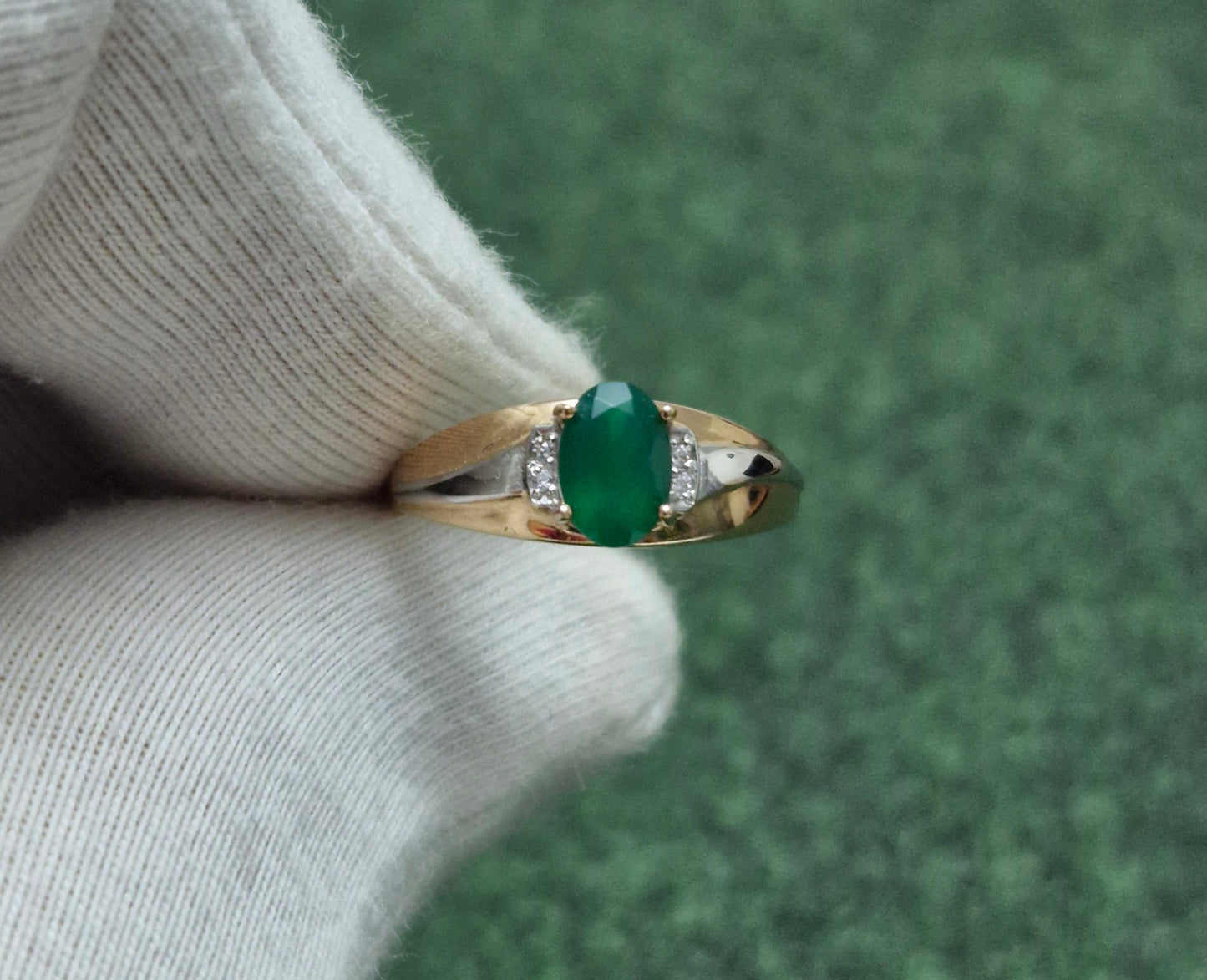 Ring mit Achat und Zirkonia Rotgold 585 Art. Nr. 715619