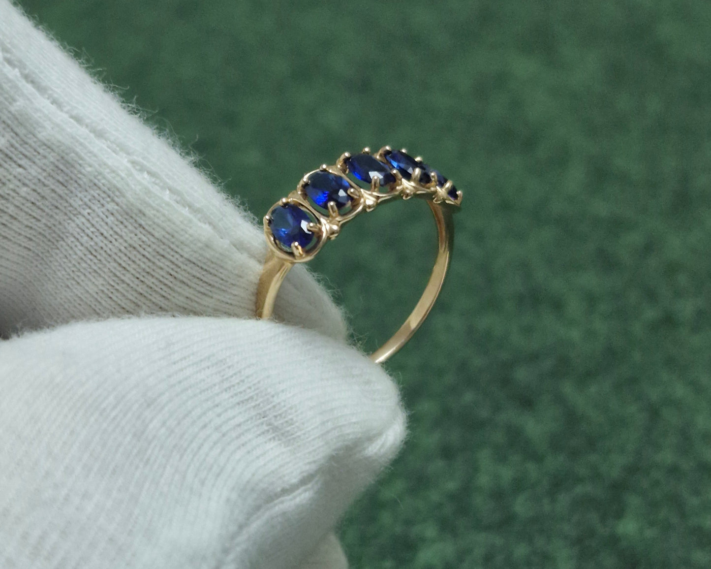 Ring mit Saphir HTS Russisches Rotgold 585 Art. Nr. 715444