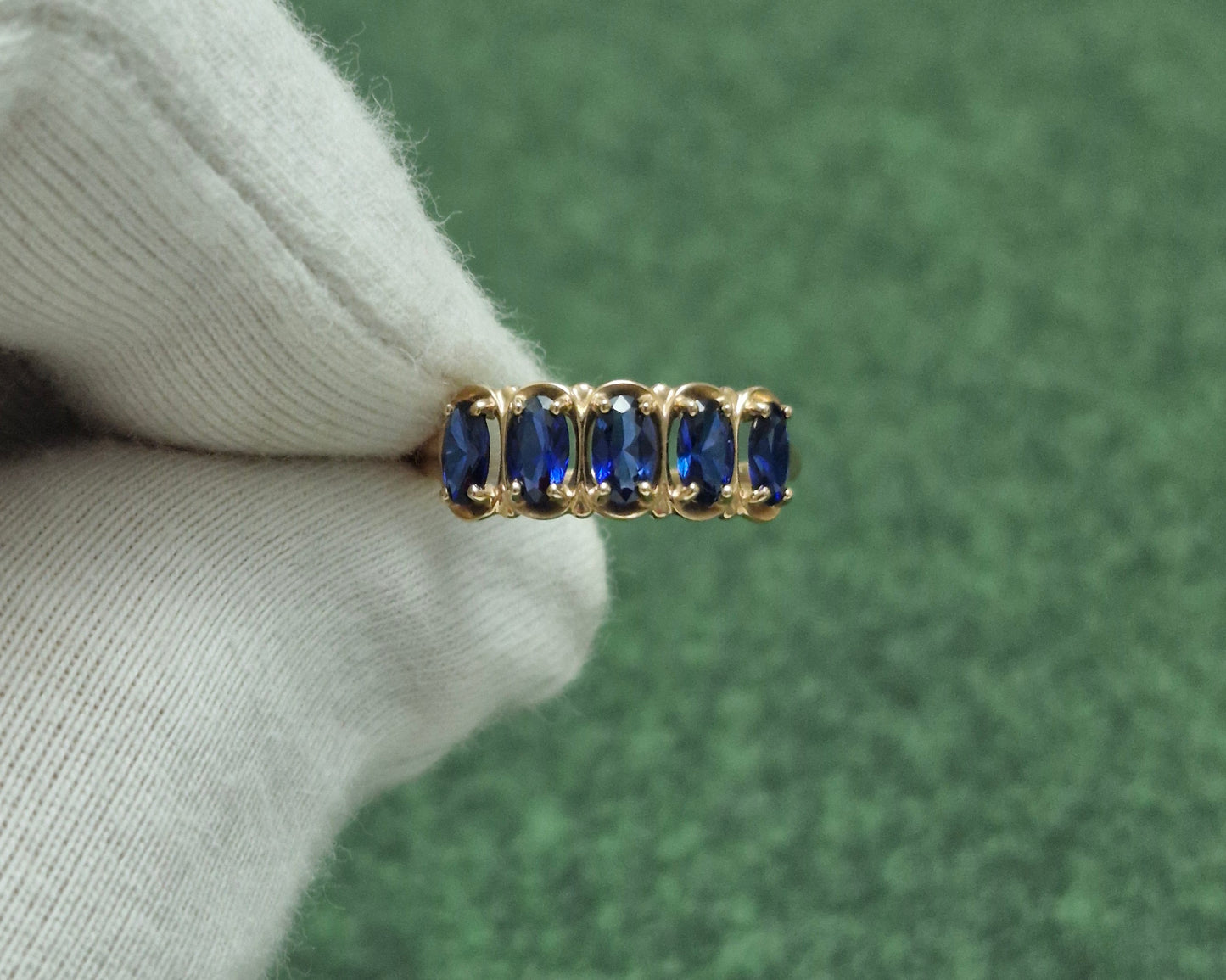 Ring mit Saphir HTS Russisches Rotgold 585 Art. Nr. 715444