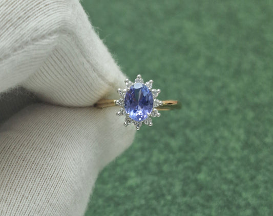 Ring mit Tasanit und Brillanten Art. Nr. 14836T