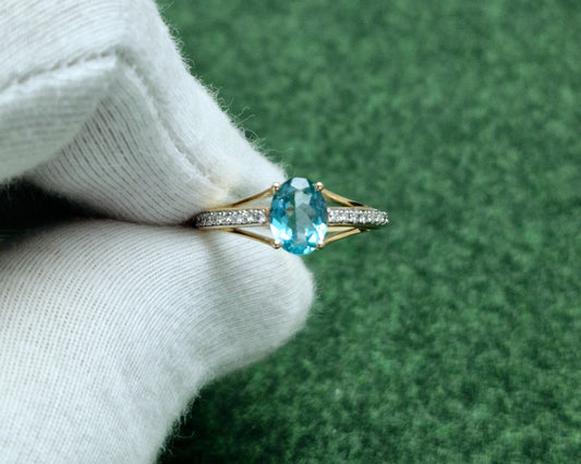 Ring mit Apatit und Brillanten Rotgold 585 Art. Nr. FE145/86016118