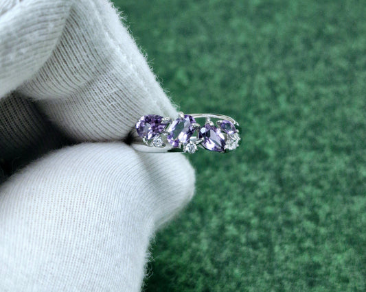Silberring mit Amethyst und Zirkonia Art. Nr. 92011851