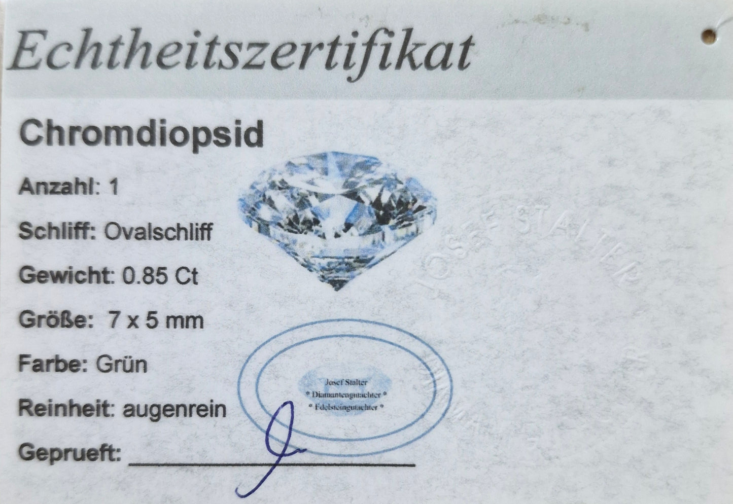 Anhänger mit Chromdiopsid und Brillanten Rotgold 585 Art. Nr. 75006CHR