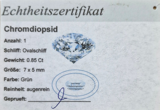 Anhänger mit Chromdiopsid und Brillanten Rotgold 585 Art. Nr. 75006CHR