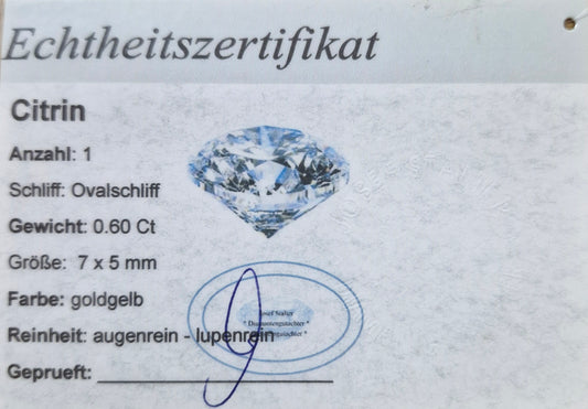 Anhänger mit Citrin und Brillanten Rotgold 585 Art. Nr. 75006 C