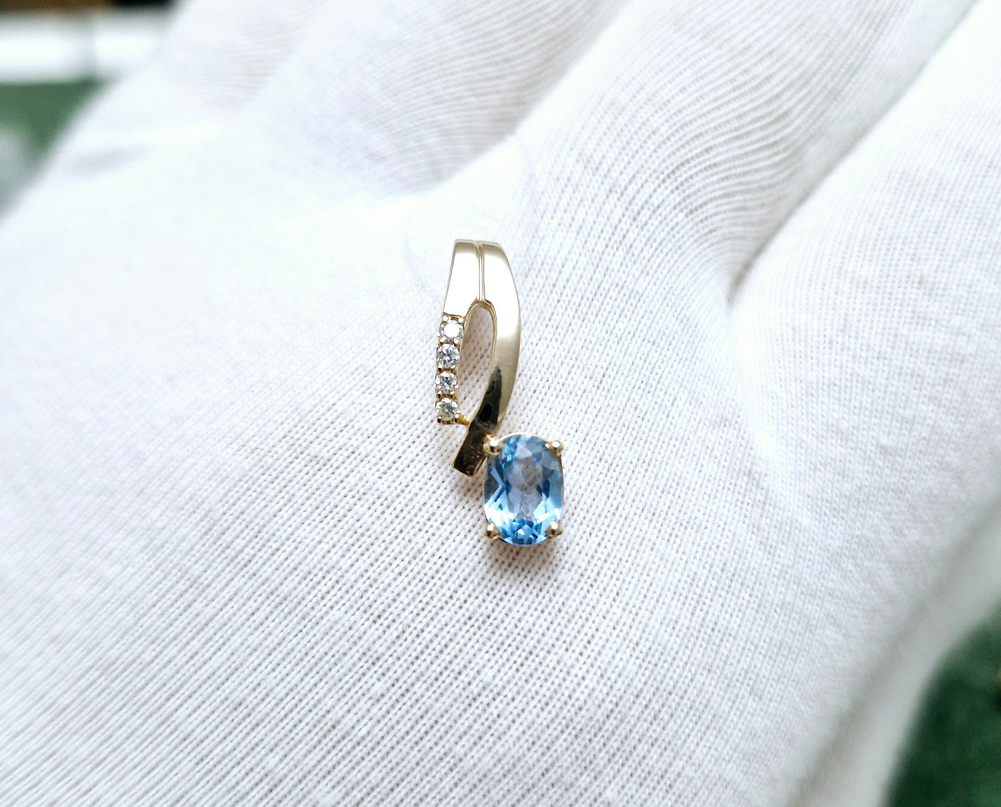Anhänger mit Topas und Brillanten Russisches Rotgold 585 75006Topas