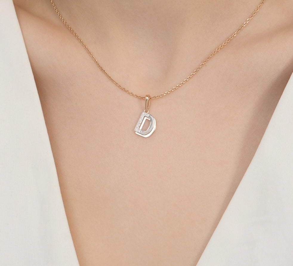 Anhänger mit Zirkonia Russisches Rotgold 585 Art. Nr. 03-3419-D-401-1110