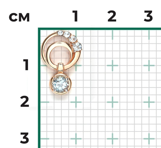 Anhänger mit Sky Blue Topas Rotgold 585 Art. Nr. 03-3580-02-201-1100