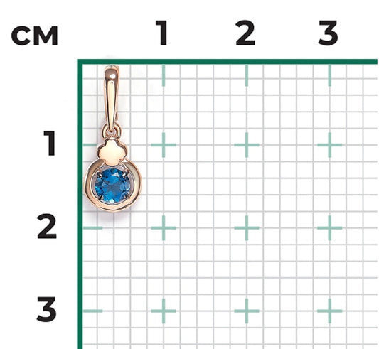 Anhänger mit London Blue Topas Rotgold 585 Art. Nr. 03-3572-02-201-1100