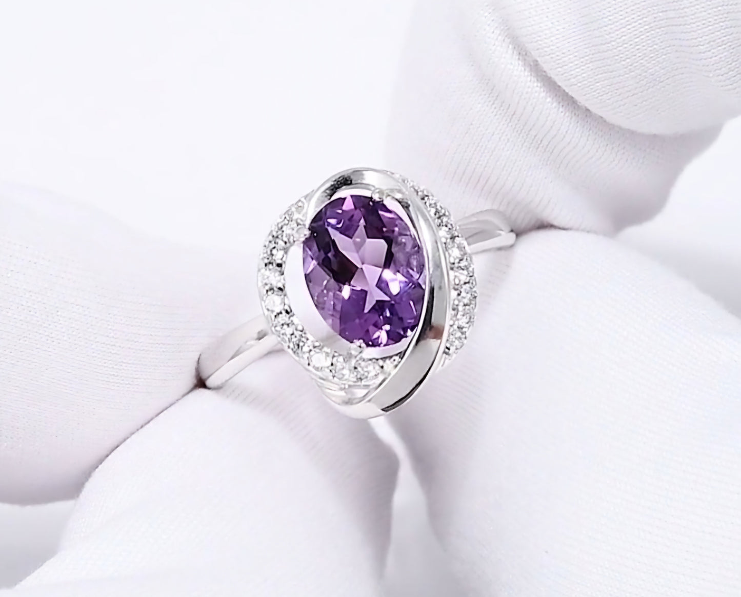 Silber Ring mit Amethyst und Zirkonia Art. Nr. 92011940