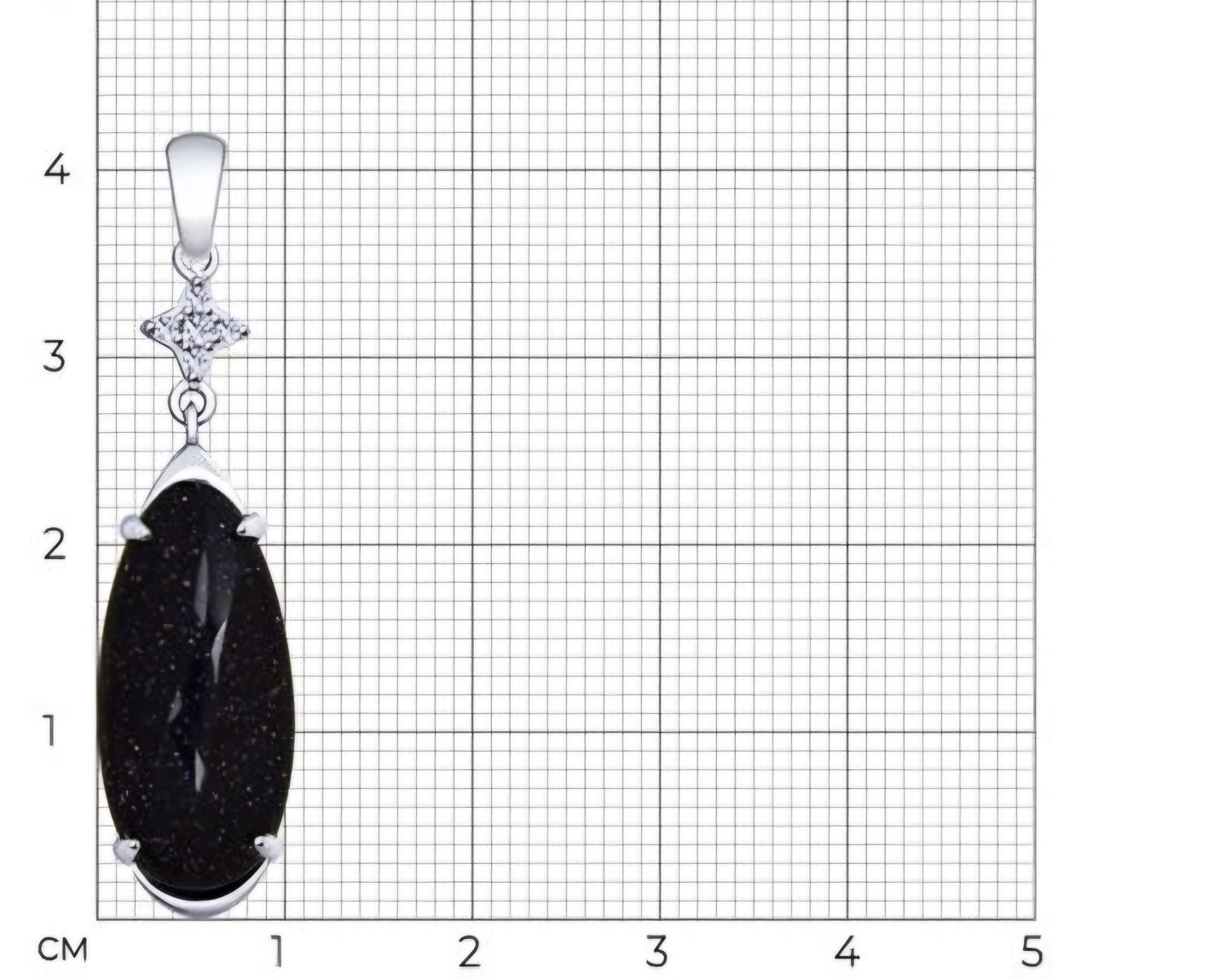 Silber Anhänger mit Aventurin Glas und Zirkonia Art. Nr. 83030013