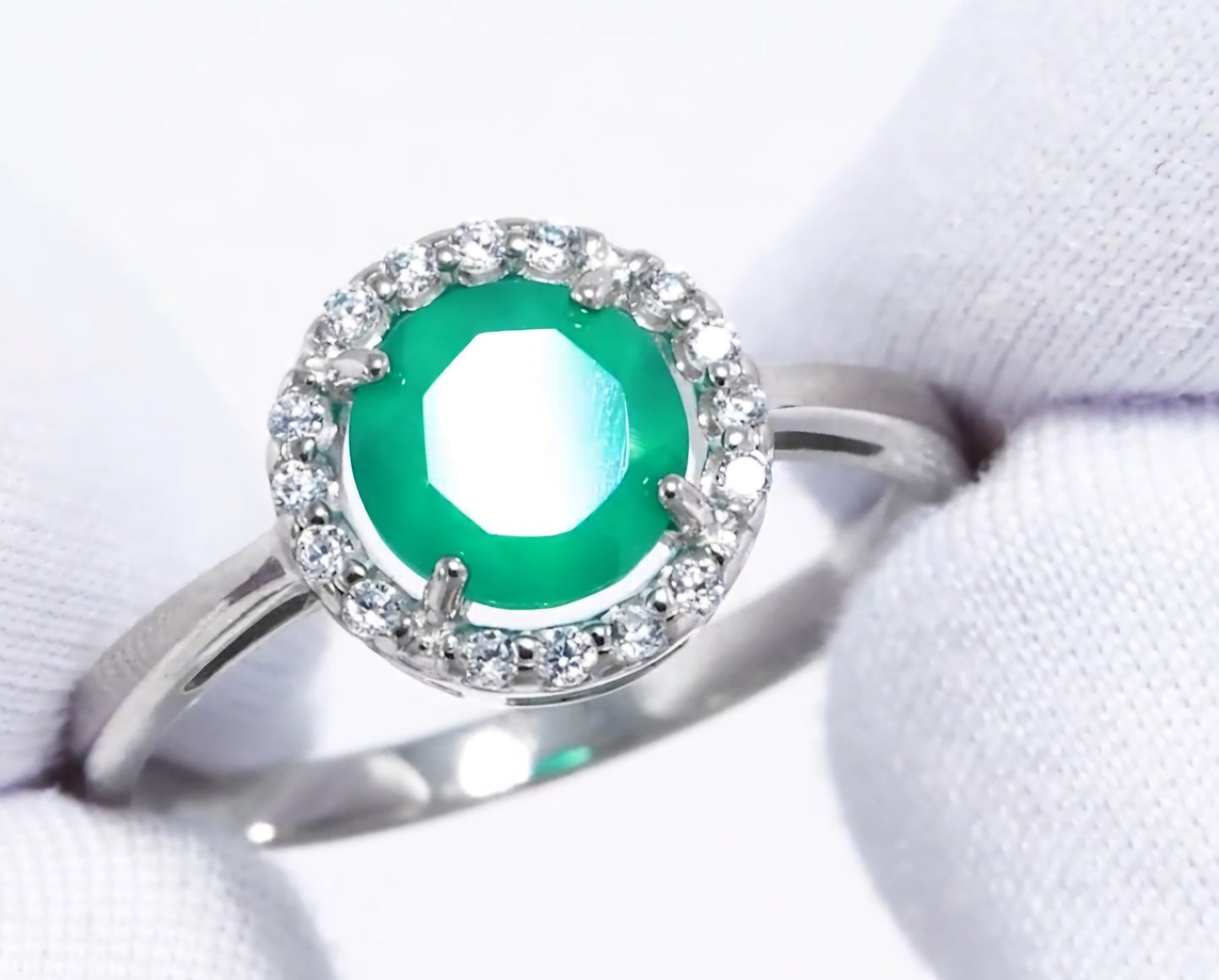 Silber Ring mit Achat und Zirkonia Art. Nr. 92012029