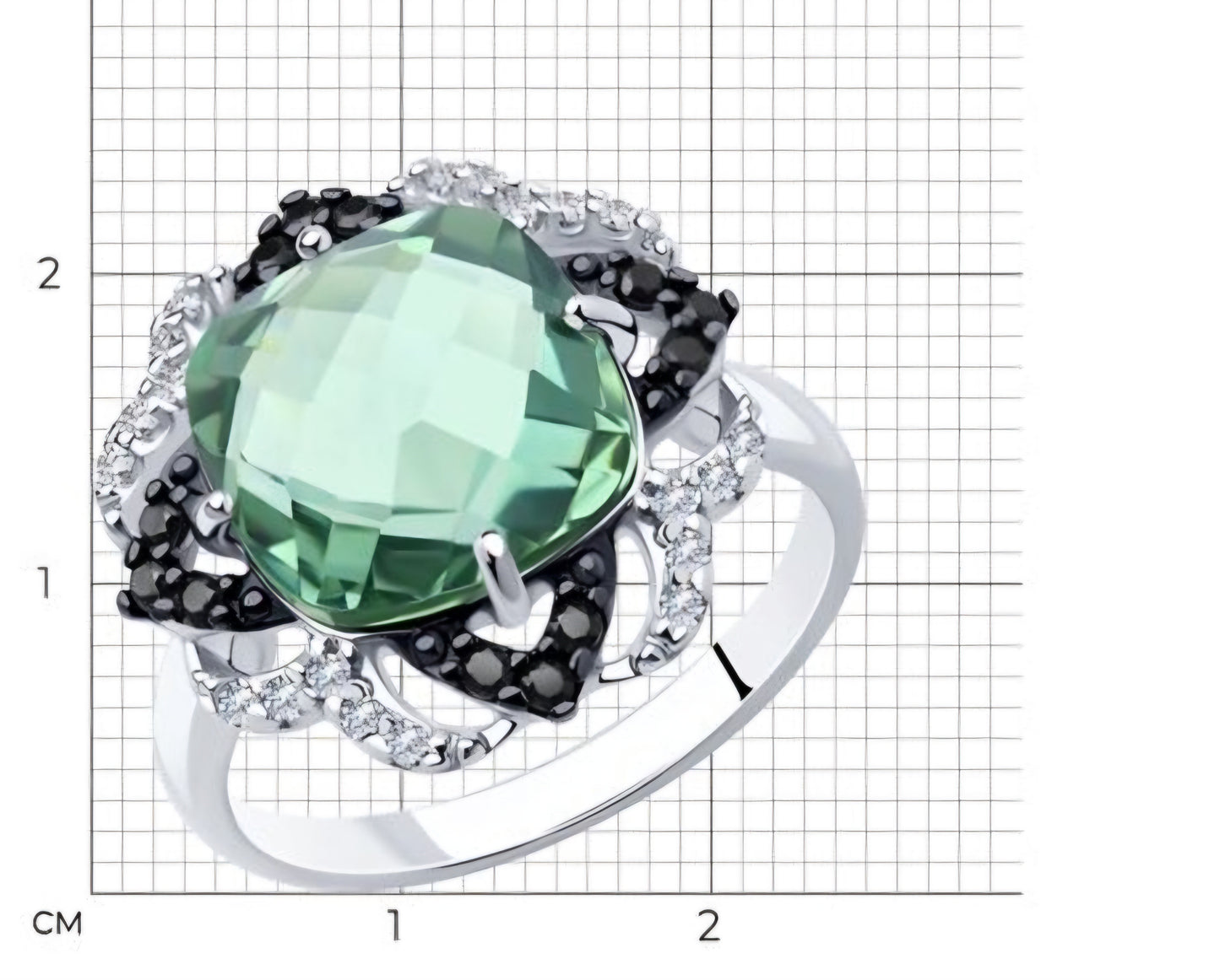 Silber Ring mit Quarz und Zirkonia HTS Art. Nr. 92011347