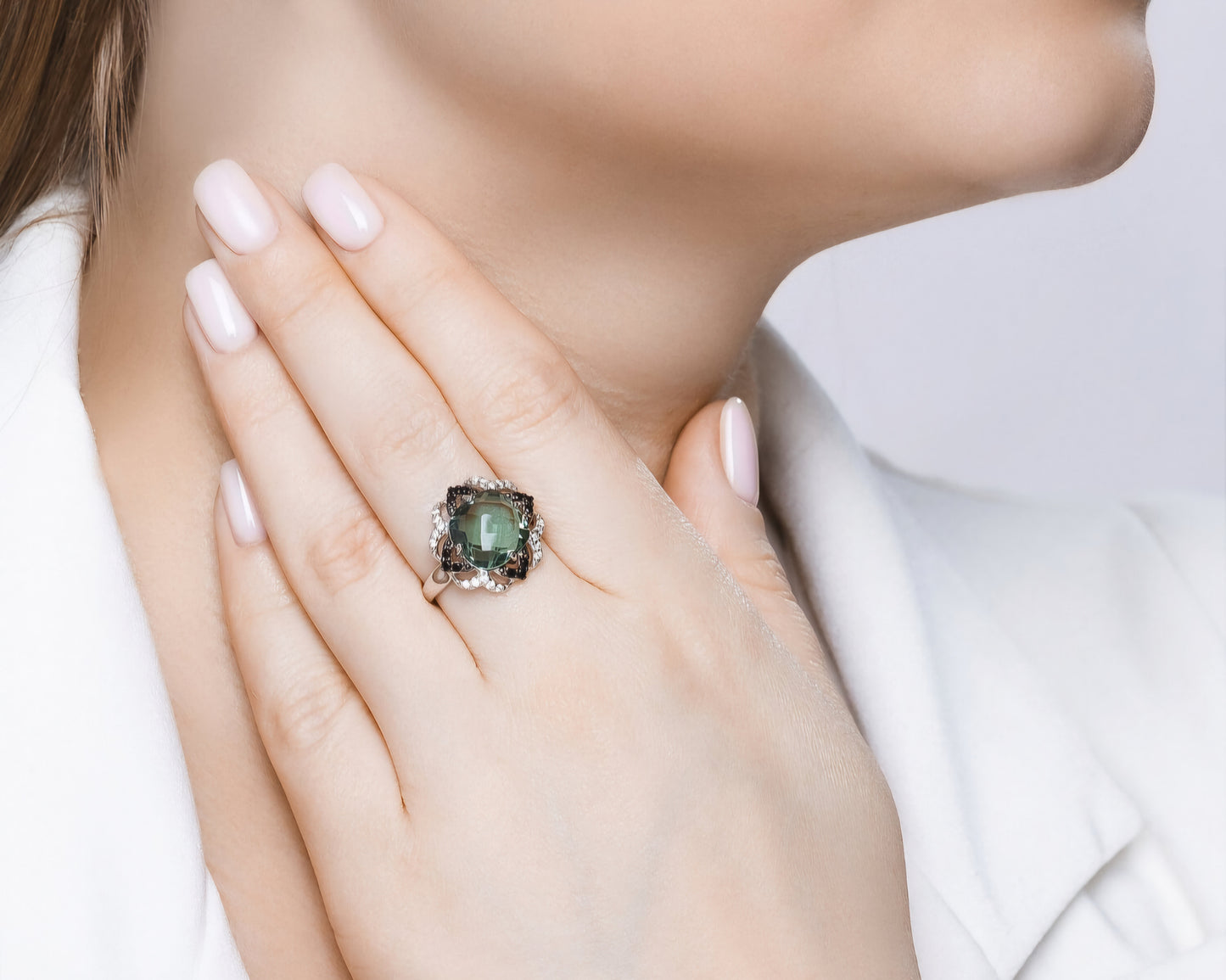 Silber Ring mit Quarz und Zirkonia HTS Art. Nr. 92011347