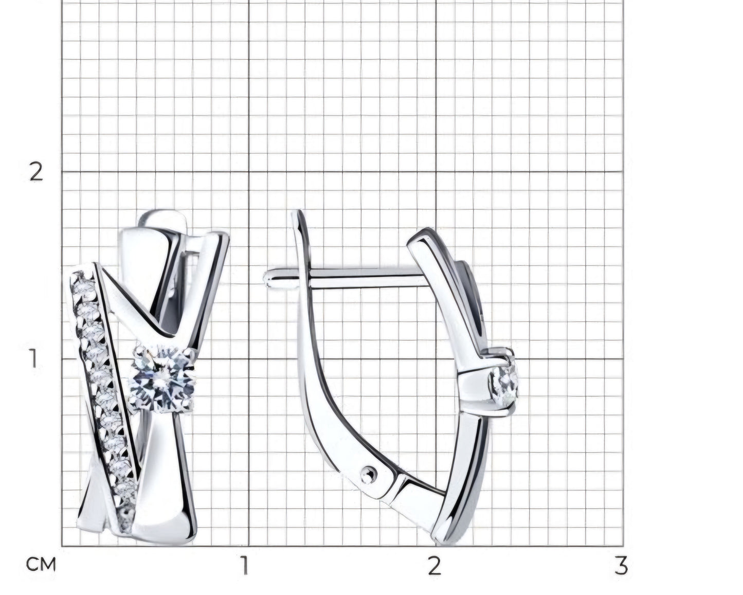 Silber Ohrringe mit Zirkonia Art. Nr. 94023413
