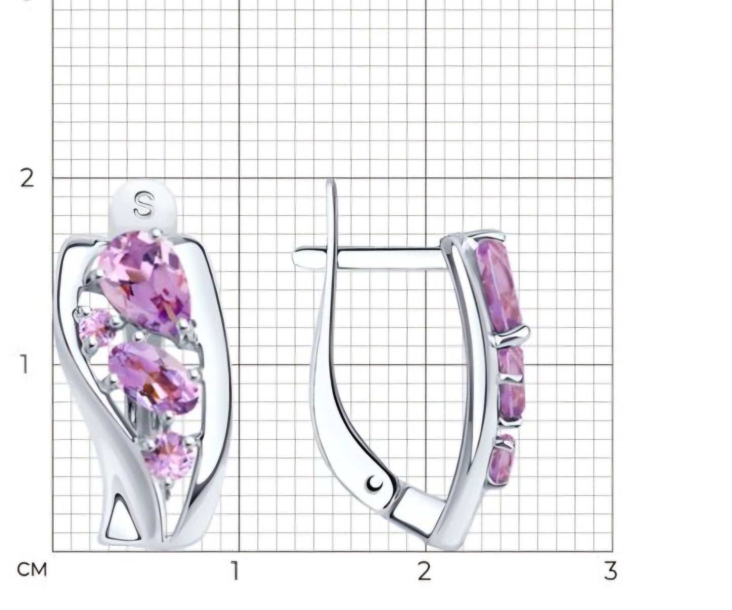 Silber Ohrringe mit Amethyst Art. Nr. 92021809