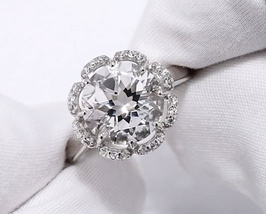 Silber Ring mit Bergkristall und Zirkonia Art. Nr. 92011206