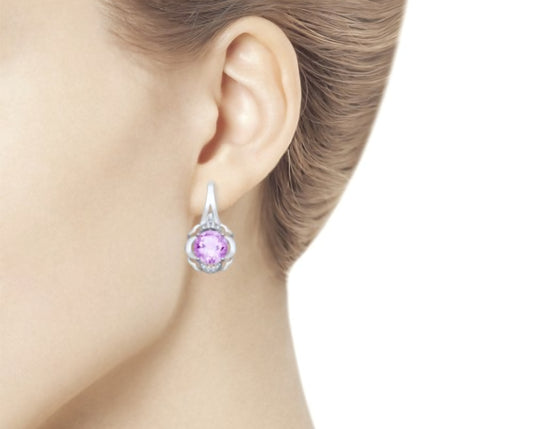 Silber Ohrringe mit Amethyst Art. Nr. 92021926