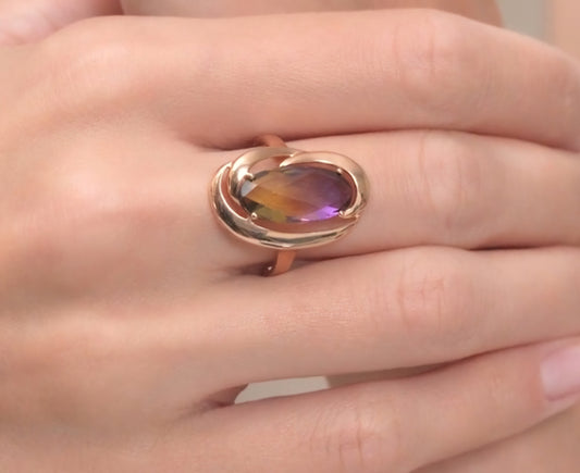 Ring mit Ametrin synt. Rotgold 585 Art. Nr. 714346