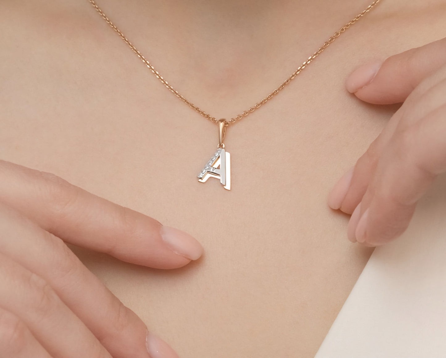 Anhänger mit Zirkonia Russisches Rotgold 585 Art. Nr. 03-3418-A-401-1111