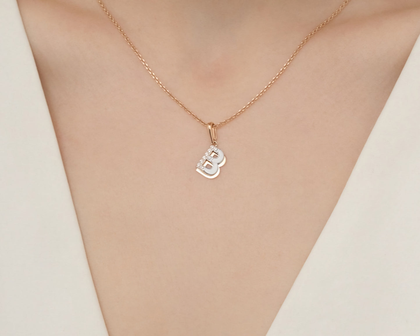 Anhänger mit Zirkonia Russisches Rotgold 585 Art. Nr. 03-3418-B-401-1111