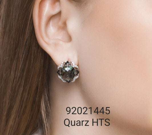 Silber Ohrringe mit Quarz synt. und Zirkonia Art.Nr.92021445