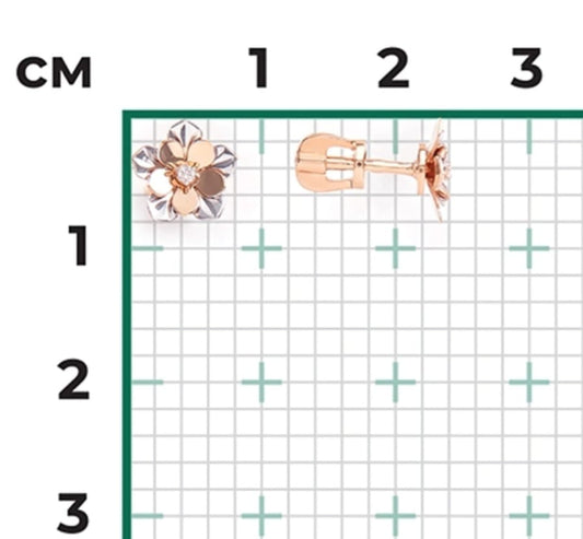 Ohrstecker mit Zirkonia Rotgold Art.Nr.02-3933-00-401-1110-65