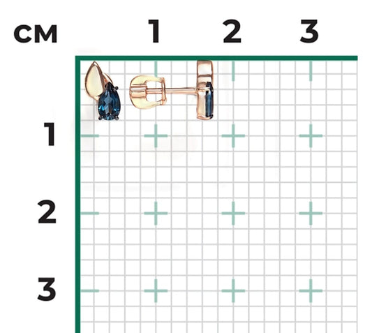 Ohrstecker Rotgold mit London Blue Topas Art.Nr.02-5403-00-201-1110