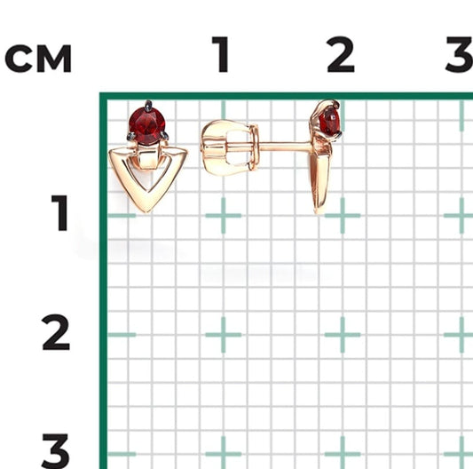 Ohrstecker mit Granat Rotgold 585 Art.Nr.02-5399-204-1110