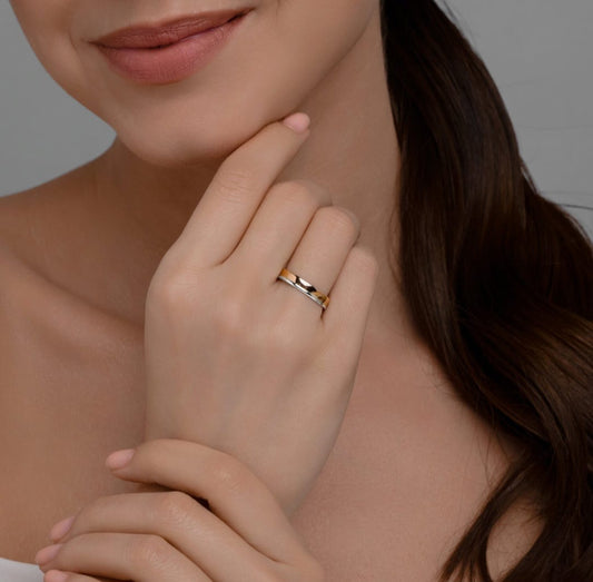 Trauring Rot-Weißgold 585 Art.Nr.110202