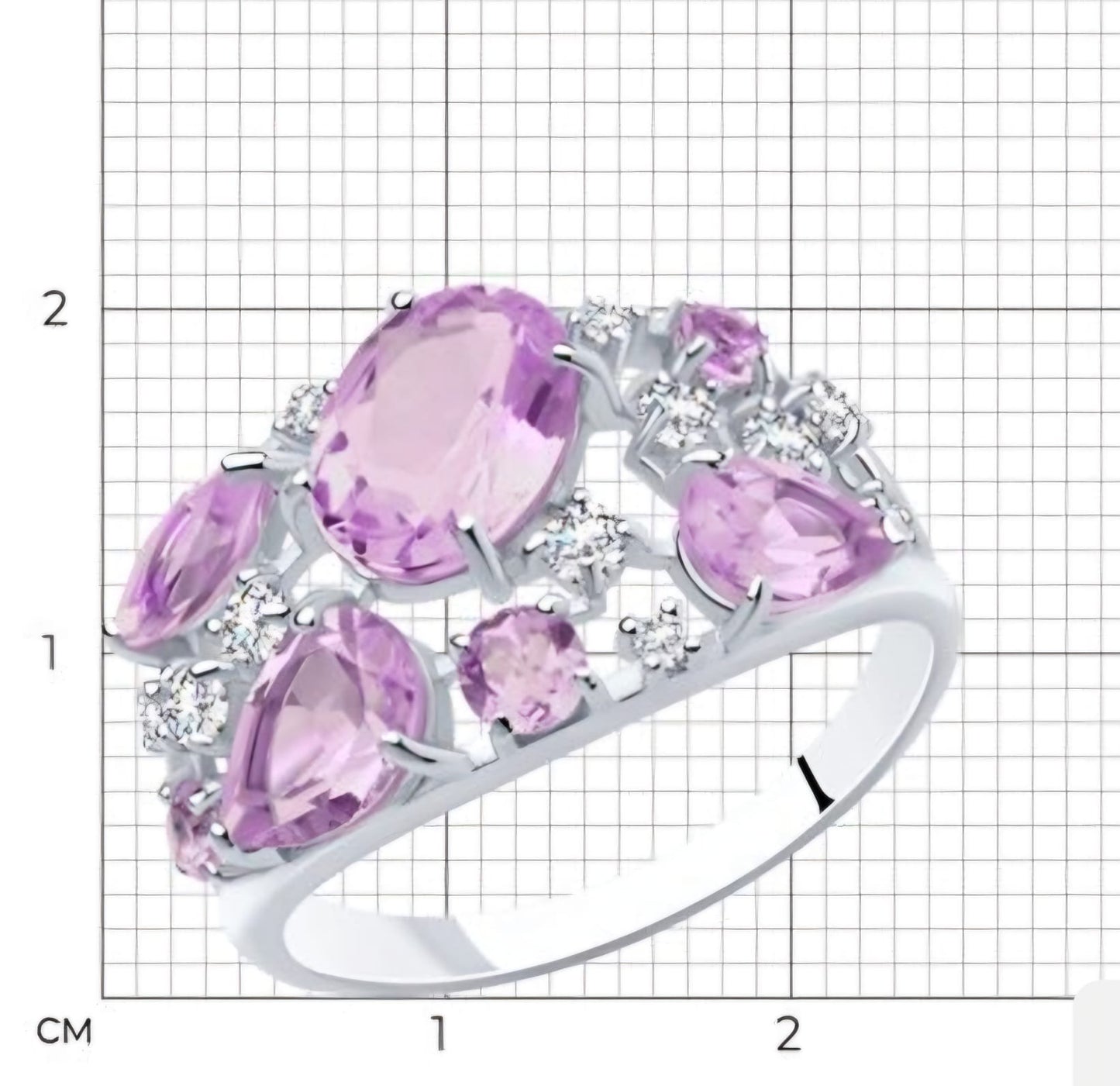 Silber Ring mit Amethyst und Zirkonia Art.Nr.92010221