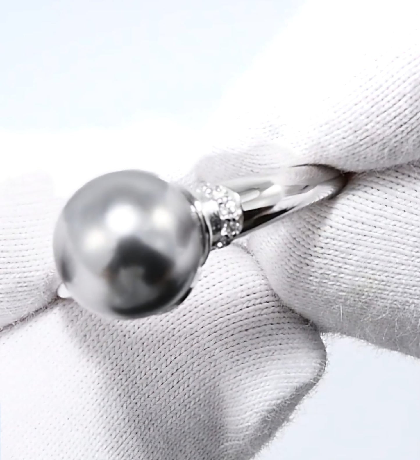 Silber Ring mit Perle synt. und Zirkonia 18Gr Art.Nr.94011937