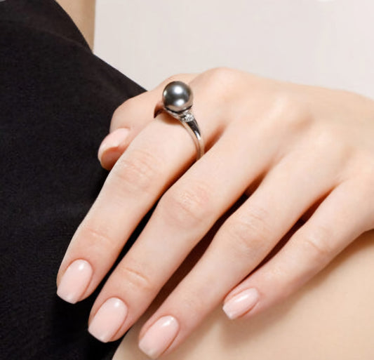 Silber Ring mit Perle synt. und Zirkonia 18Gr Art.Nr.94011937