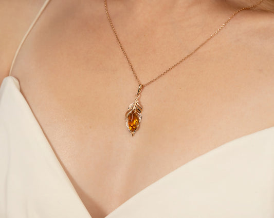 Anhänger mit Bernstein Rotgold 585 Art. Nr. 03-3001-00-271-1110-46 P