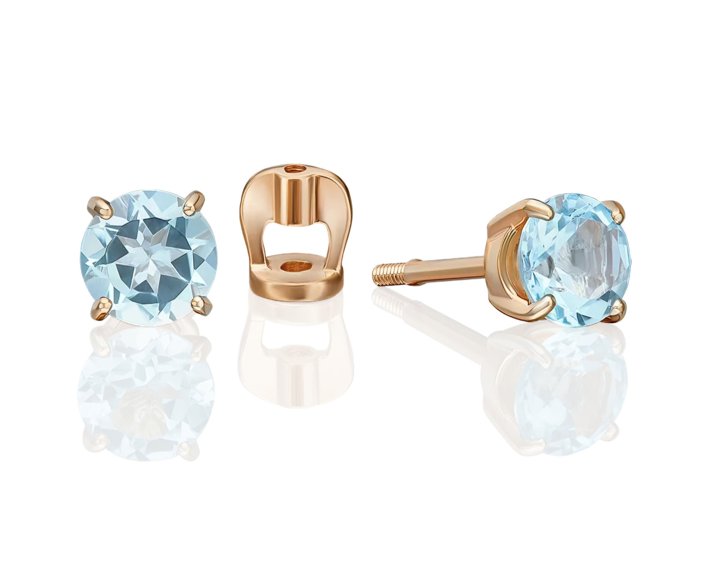 Ohrstecker mit Topas Rotgold 585 Art. Nr. 02-5387-00-201-1110 P