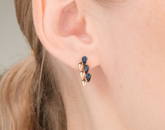 Ohrringe mit London Blue Topas Rotgold 585 Art. Nr. 02-5402-00-201-1110