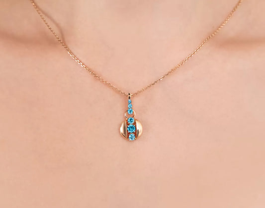 Anhänger mit Topas Rotgold 585 Art. Nr. 03- 3570-01-201-1110 P