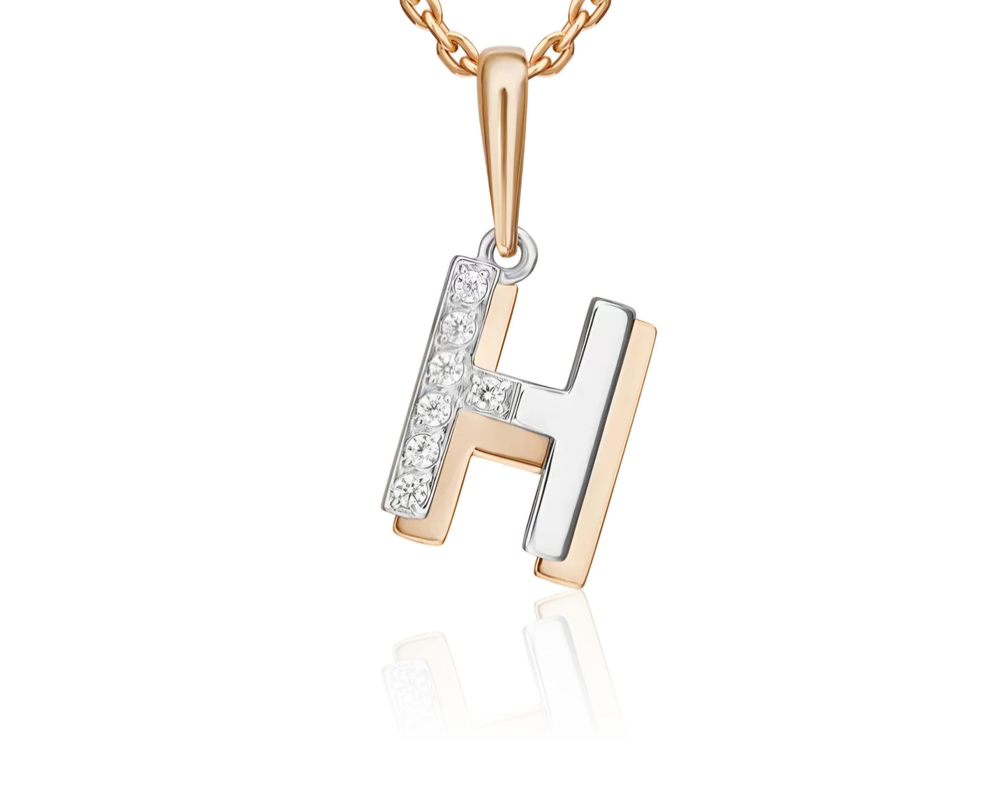 Anhänger mit Zirkonia Russisches Rotgold 585 Art. Nr. 03-3418-H-401-1111 P