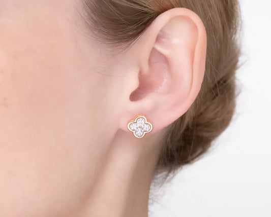 Ohrstecker mit Zirkonia Rotgold 585 Art. Nr. 02-5522-00-401-1110 P