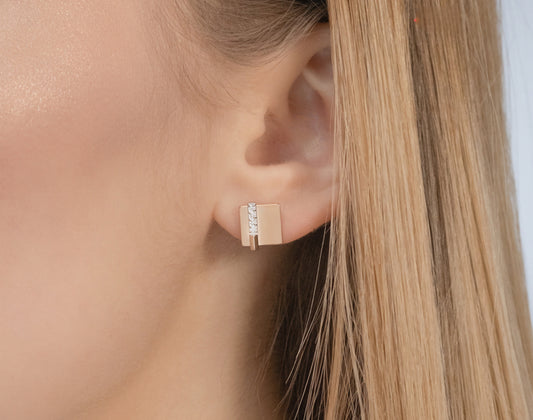 Ohrstecker mit Zirkonia Rotgold 585 Art. Nr. 02-5133-00-401-1111 P