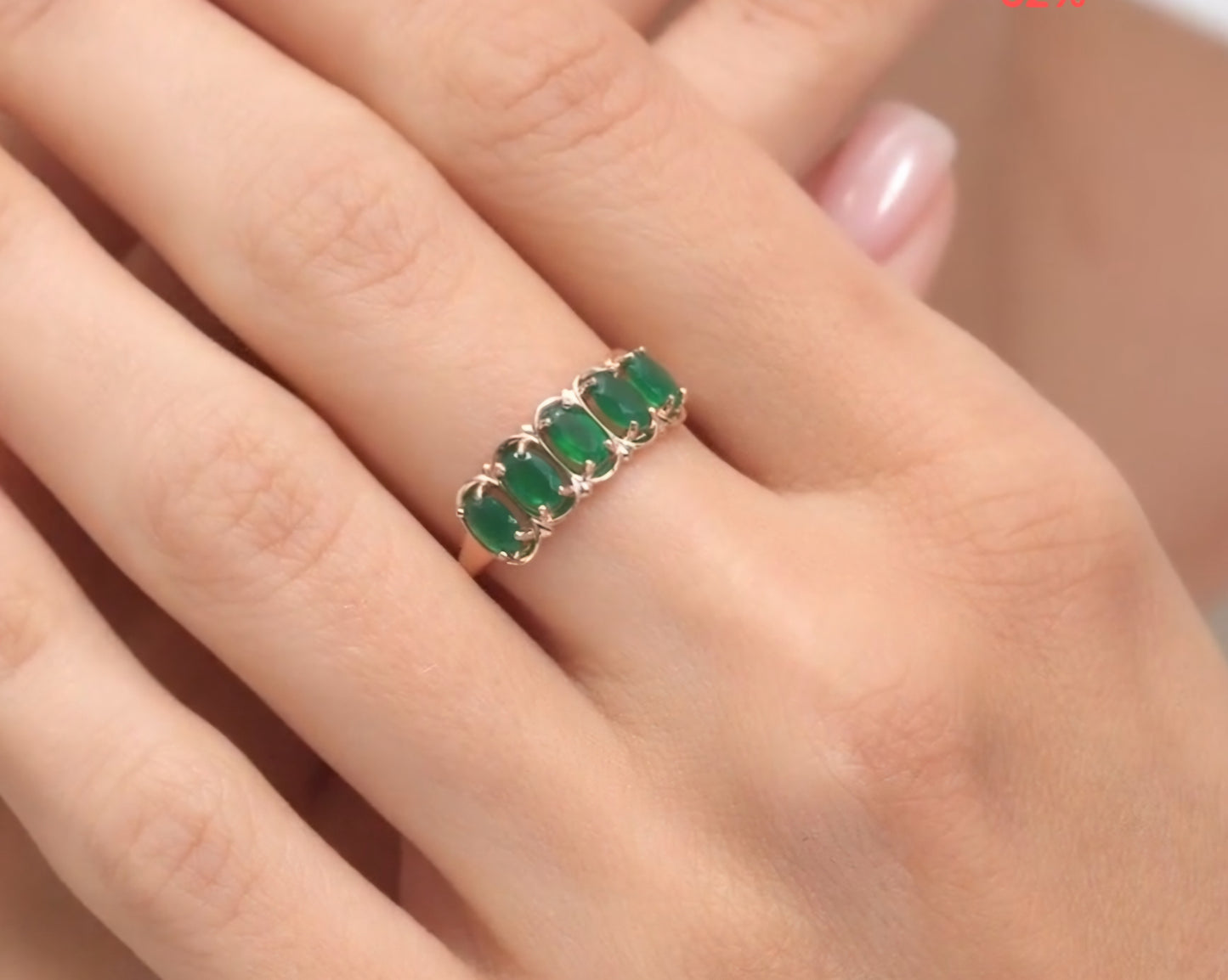 Ring mit Achat Russisches Rotgold 585 Art. Nr. 715446